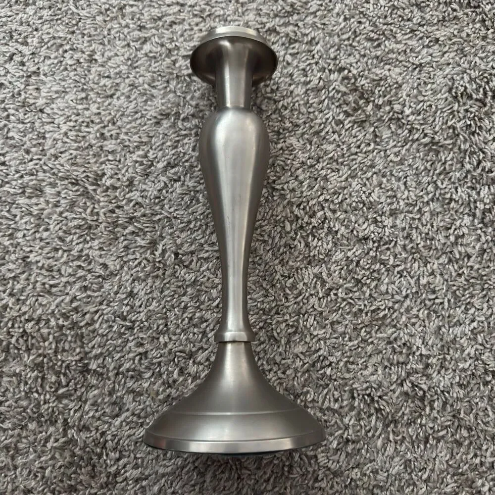 Vintage Bombay Company Brushed Pewter Taper Candlestick Holder Weighted 11